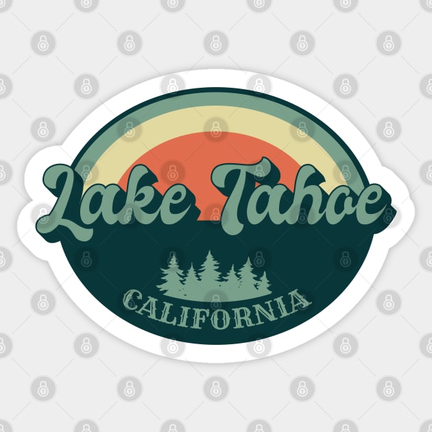 Lake Tahoe Sticker by Zen Cosmos Official